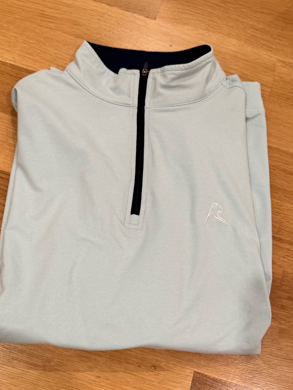 Rhoback Men’s Light Blue Quarter Zip Pullover Size L. Like new !